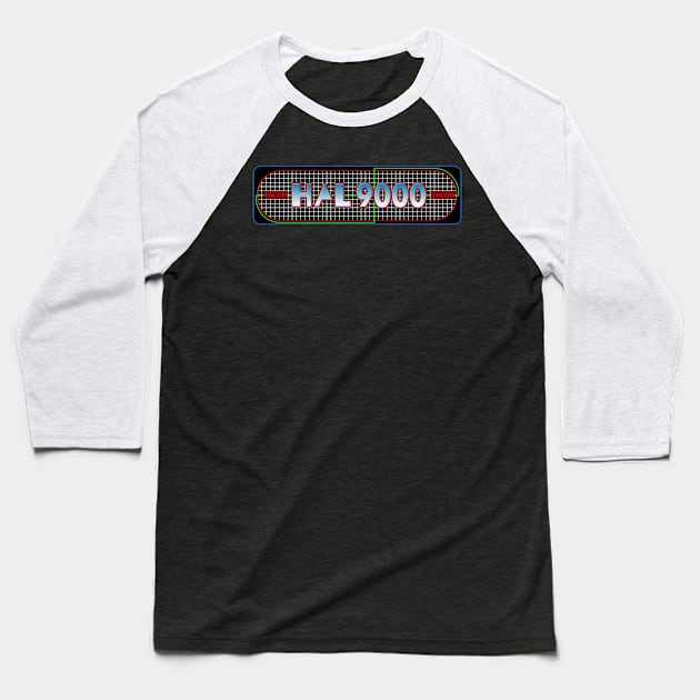 HAL9000 - TRON Video Game Marquee Baseball T-Shirt by RetroZest